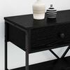vidaXL Table console avec tiroir Ch&ecirc;ne noir 100 x 34,5 x 75 cm bois