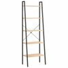 vidaXL &Eacute;tag&egrave;re sur pied 5 niveaux Marron clair et noir 56x35x174 cm
