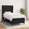 vidaXL Sommier &agrave; lattes de lit avec matelas Noir 90x200 cm Tissu