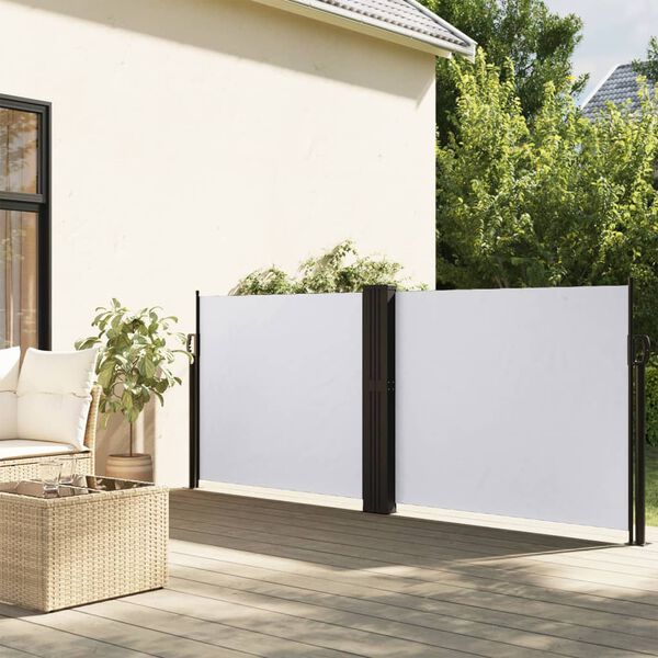 vidaXL Auvent latéral rétractable blanc 140x600 cm
