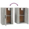 vidaXL Meubles TV muraux 2 pcs Gris b&eacute;ton 40x34,5x60 cm