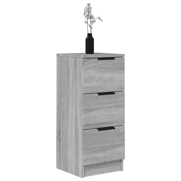 vidaXL Buffets 2 pcs Sonoma gris 30x30x70 cm Bois d'ingénierie