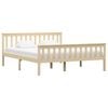 vidaXL Cadre de lit sans matelas naturel bois massif de pin 160x200 cm