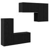 vidaXL Unit&eacute; murale de TV 5 pc Ch&ecirc;ne noir Bois d'ing&eacute;nierie