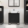 vidaXL Meuble de Lavabo de Salle de Bain Chêne noir 60 x 35 x 60 cm