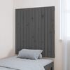 vidaXL T&ecirc;te de lit murale Gris 82,5x3x90 cm Bois massif de pin
