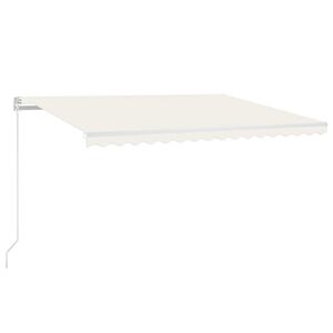 vidaXL Auvent r&eacute;tractable automatique 450x300 cm Cr&egrave;me
