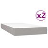 vidaXL Sommier &agrave; lattes de lit avec matelas Gris clair 200x200cm Tissu