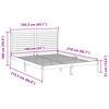vidaXL Cadre de lit extra long sans matelas 160x210 cm bois massif