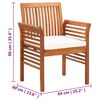 vidaXL Chaises à manger de jardin et coussins lot de 8 Bois acacia