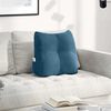 vidaXL Coussin de Dos Bleu 45 x 24 x 50 cm Velours