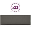 vidaXL Panneaux muraux 12 pcs Gris 90x30 cm Similicuir 3,24 m²