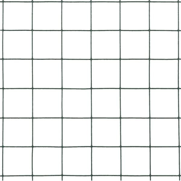 vidaXL Grillage acier avec revêtement en PVC 10x0,5 m vert