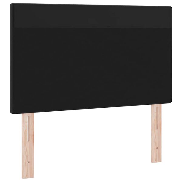 vidaXL Tête de lit LED Noir 100 cm Cuir synthétique