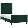 vidaXL Cadre de lit sans matelas vert fonc&eacute; 90x200 cm velours
