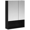 vidaXL Armoire Miroir de Salle de Bain Ch&ecirc;ne noir 50 x 14,5 x 70 cm