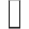 vidaXL Pieds de table de bar en U, 2 pi&egrave;ces, noir, 40 x (110-111) cm, acier
