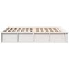 vidaXL Cadre de lit Blanc 120 x 190 cm Bois de pin massif