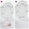 vidaXL Si&egrave;ge de toilette Blanc 44,8 x 37,3 x 4,2 cm Duroplast