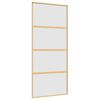 vidaXL Porte coulissante dor&eacute; 90x205 cm verre ESG d&eacute;poli et aluminium