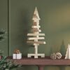 vidaXL Arbre de No&euml;l en bois pour d&eacute;coration 60 cm bois massif de pin