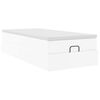 VidaXL Cadre de lit ottoman avec matelas blanc 100x200 cm similicuir