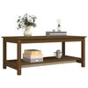 vidaXL Table basse Marron miel 110x55x45 cm Bois massif de pin