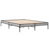 vidaXL Cadre de lit sans matelas sonoma gris 160x200 cm