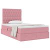 vidaXL Lit avec rangement et matelas Rose 120 x 200 cm Velours