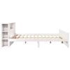 vidaXL Lit bibliothèque sans matelas blanc 180x200 cm bois pin massif