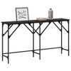 vidaXL Table console Ch&ecirc;ne noir 140 x 29 x 75 cm Bois d'ing&eacute;nierie