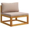 vidaXL Canap&eacute; du milieu modulaire avec coussins Bois d'Acacia Massif