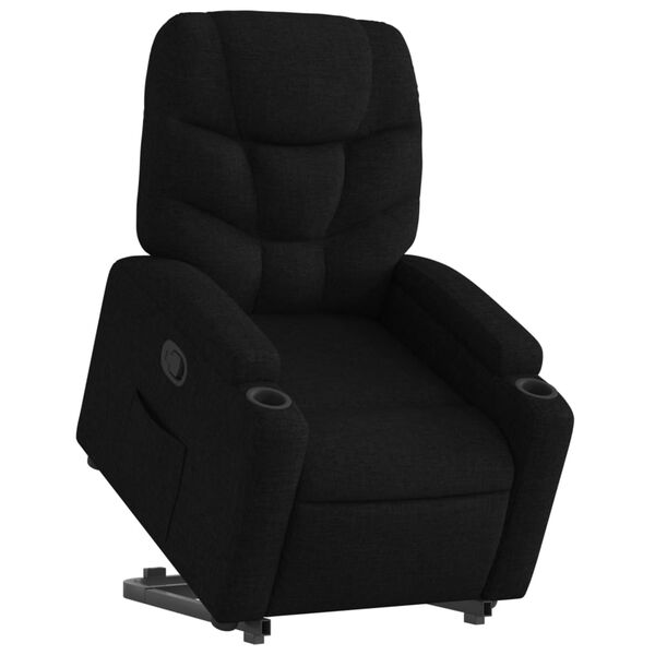 vidaXL Fauteuil inclinable noir tissu