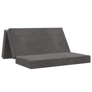 vidaXL Canap&eacute;-lit pliable 160 x 67 x 45 cm Gris fonc&eacute;