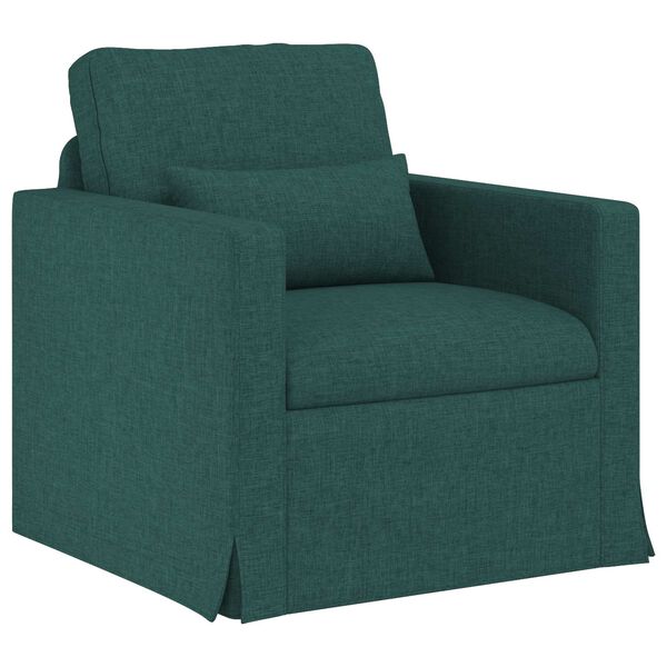 vidaXL Ensemble de Canap&eacute;s 2 pcs Vert fonc&eacute; 198 x 78 x 80 cm tissu