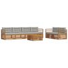 vidaXL Ensemble de canap&eacute;s d'ext&eacute;rieur 7 pcs Gris Naturel et Clair