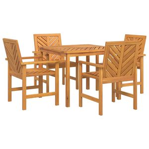 vidaXL Ensemble de salle &agrave; manger pour jardin 5 pc Marron