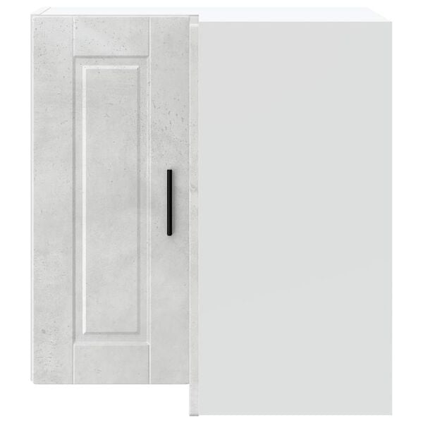 vidaXL Armoire d'angle murale de cuisine Porto gris b&eacute;ton