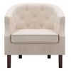 vidaXL Fauteuil beige tissu