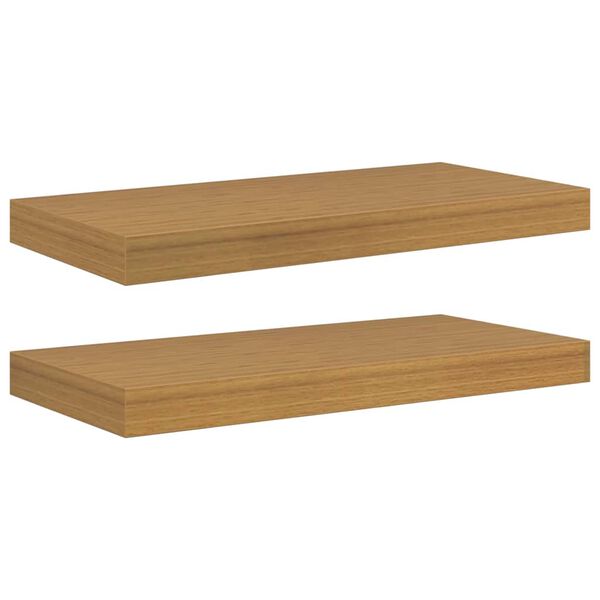 vidaXL &Eacute;tag&egrave;re Murale 2 pcs Beige 50 x 23 x 4 cm Bois d'ing&eacute;nierie