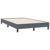 vidaXL Sommier &agrave; lattes de lit et matelas gris fonc&eacute; 120x220cm velours