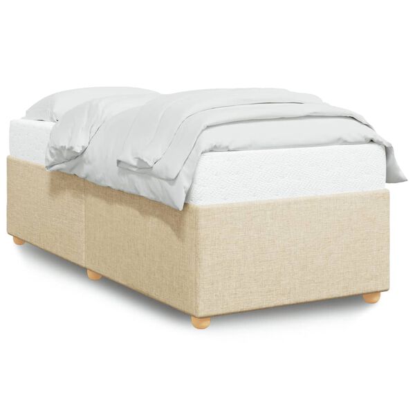 vidaXL Cadre de lit sans matelas crème 80x200 cm tissu
