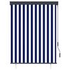 vidaXL Store roulant d'ext&eacute;rieur 120x250 cm Bleu et blanc