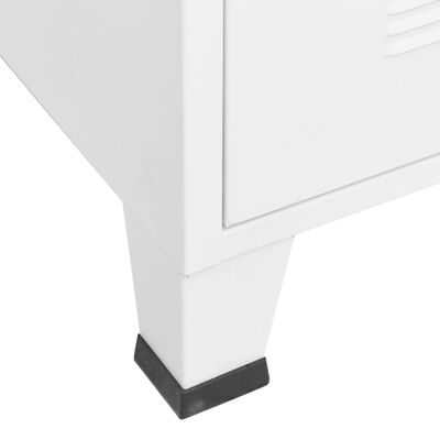 vidaXL Armoire à tiroirs industrielle Blanc 78x40x93 cm Métal