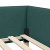vidaXL Cadre de lit d'angle Vert foncé 80 x 200 cm tissu