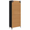 vidaXL Haut Armoire Ch&ecirc;ne noir 69,5 x 34 x 180 cm Bois d'ing&eacute;nierie