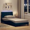 vidaXL Cadre de lit sans matelas Hanko bleu 100x200 cm tissu