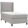 vidaXL Sommier &agrave; lattes de lit matelas LED Gris clair 80x200cm Tissu