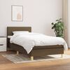 vidaXL Sommier &agrave; lattes de lit avec matelas Marron fonc&eacute; 90x190 cm