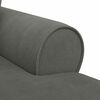 vidaXL Chaise lounge avec jupe avec coussin 3 pcs Gris fonc&eacute;